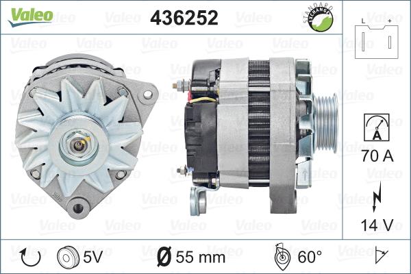 Valeo 436252 - Генератор www.autospares.lv