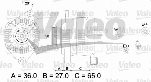 Valeo 436284 - Ģenerators autospares.lv