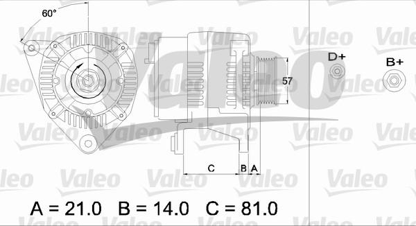 Valeo 436744 - Ģenerators www.autospares.lv