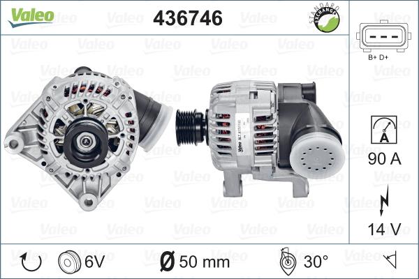 Valeo 436746 - Генератор www.autospares.lv