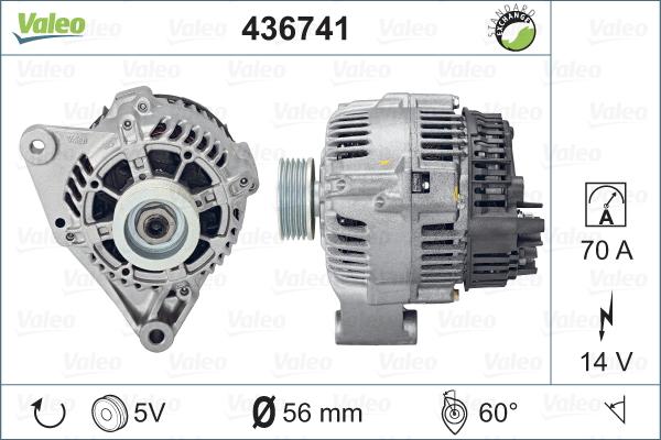 Valeo 436741 - Ģenerators www.autospares.lv