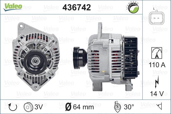 Valeo 436742 - Ģenerators www.autospares.lv