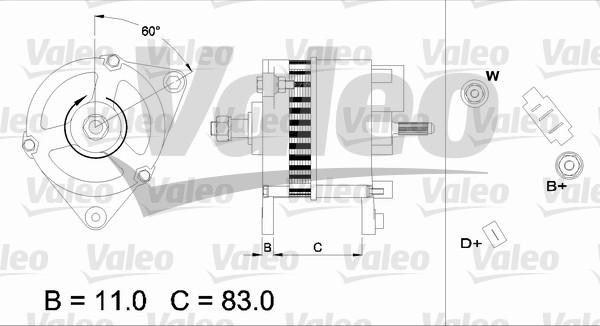 Valeo 436754 - Генератор www.autospares.lv