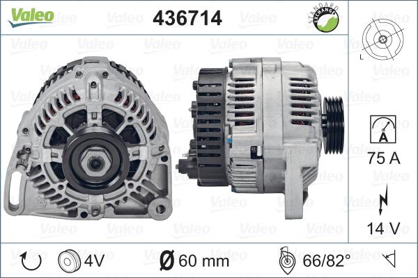 Valeo 436714 - Ģenerators autospares.lv