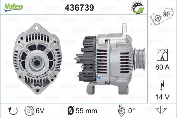 Valeo 436739 - Генератор www.autospares.lv