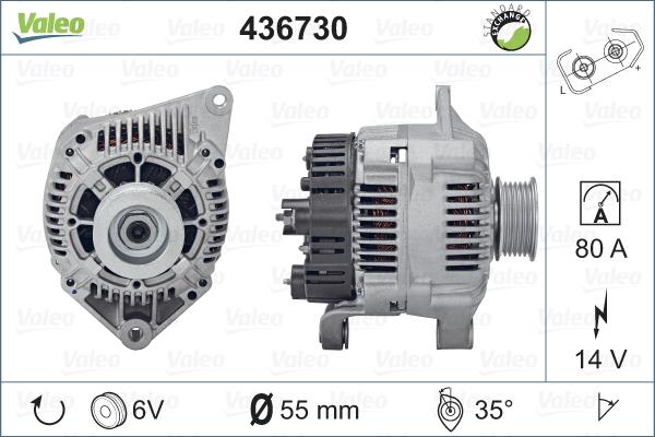 Valeo 436730 - Генератор www.autospares.lv