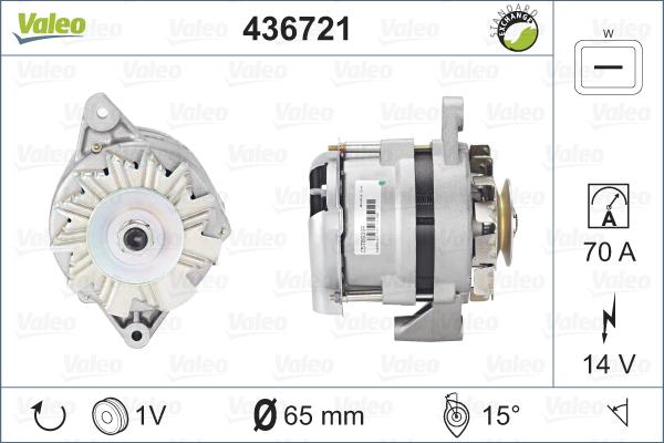 Valeo 436721 - Генератор www.autospares.lv