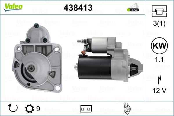 Valeo 438413 - Starteris autospares.lv