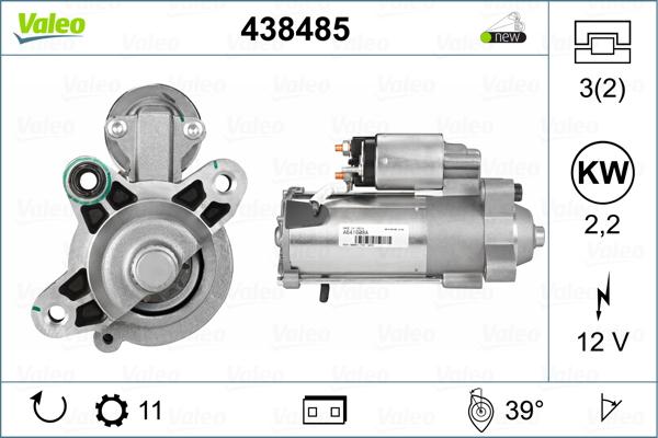 Valeo 438485 - Starteris www.autospares.lv