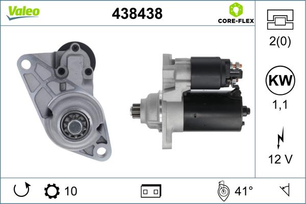 Valeo 438438 - Starteris autospares.lv