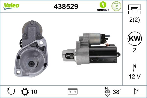 Valeo 438529 - Starteris autospares.lv