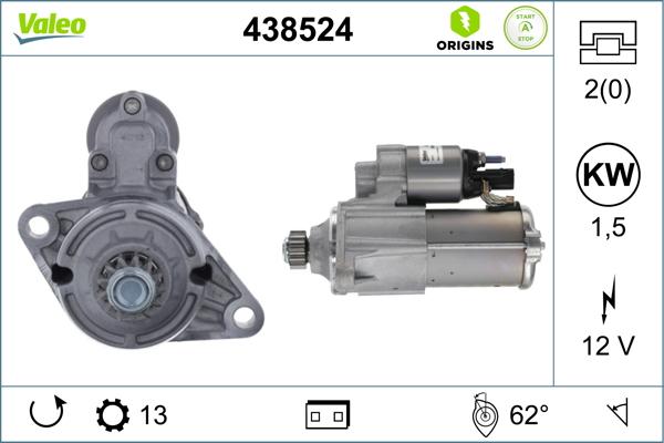 Valeo 438524 - Starteris www.autospares.lv