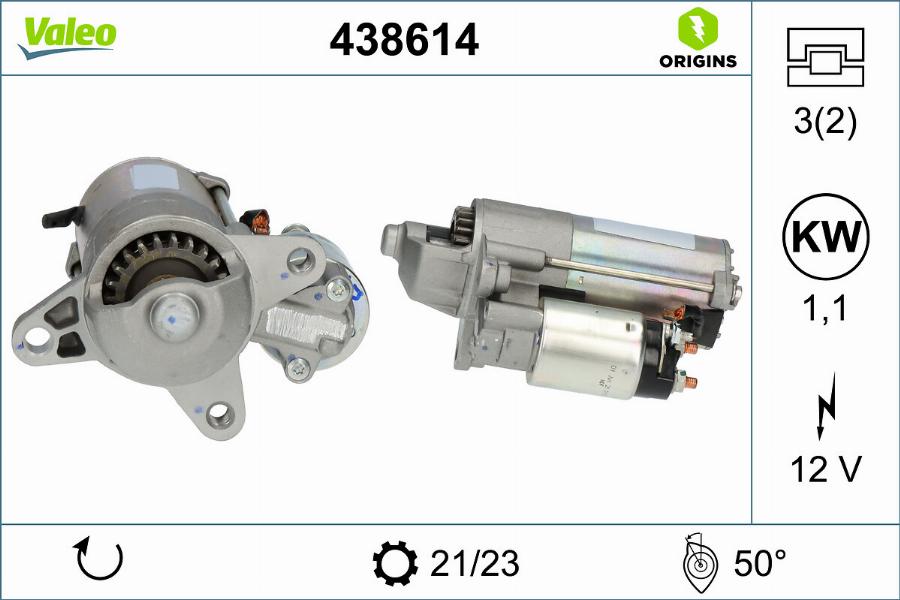 Valeo 438614 - Starteris autospares.lv