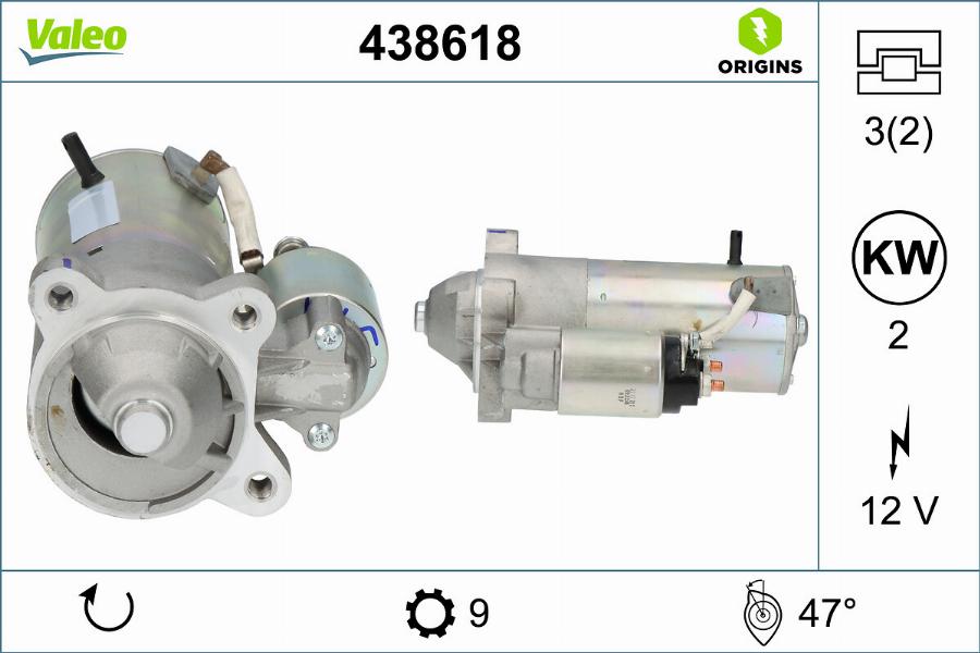 Valeo 438618 - Starteris autospares.lv