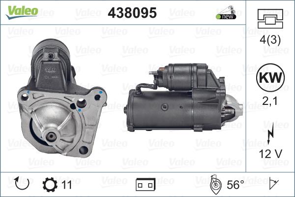 Valeo 438095 - Starter www.autospares.lv