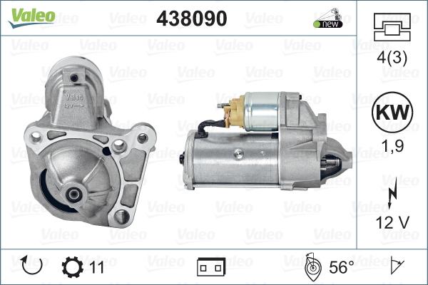 Valeo 438090 - Starter www.autospares.lv