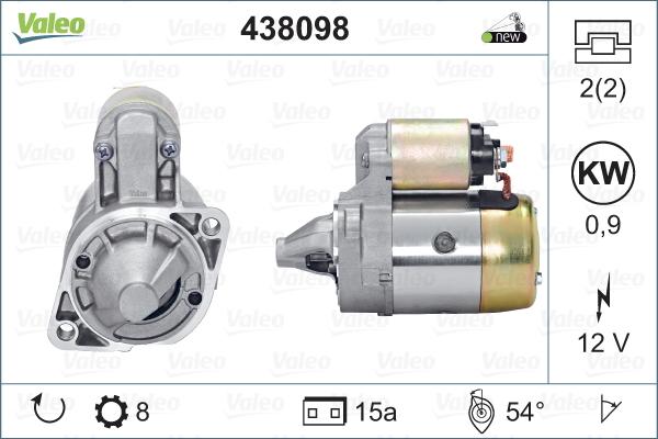 Valeo 438098 - Стартер www.autospares.lv