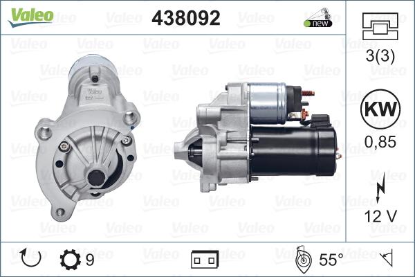 Valeo 438092 - Starteris autospares.lv