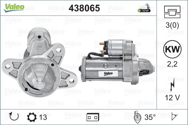 Valeo 438065 - Starteris autospares.lv