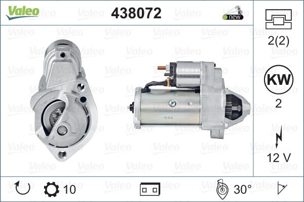 Valeo 438072 - Starteris autospares.lv