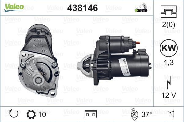 Valeo 438146 - Стартер www.autospares.lv