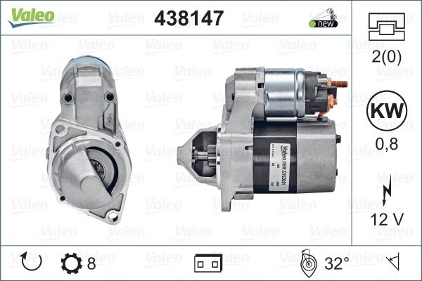 Valeo 438147 - Starteris autospares.lv