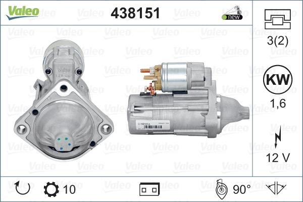 Valeo 438151 - Starteris autospares.lv