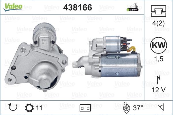 Valeo 438166 - Starteris autospares.lv