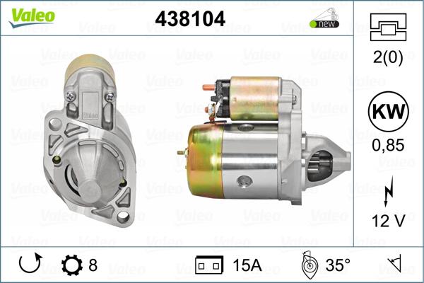 Valeo 438104 - Стартер www.autospares.lv