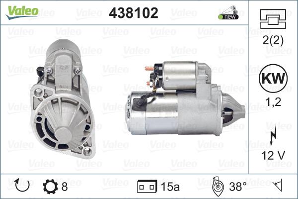 Valeo 438102 - Стартер www.autospares.lv