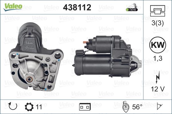 Valeo 438112 - Starter www.autospares.lv