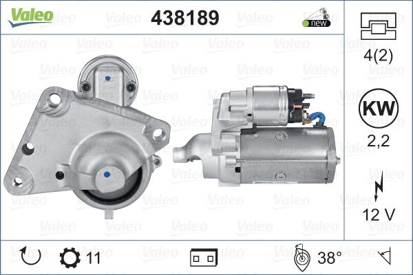 Valeo 438189 - Starteris autospares.lv