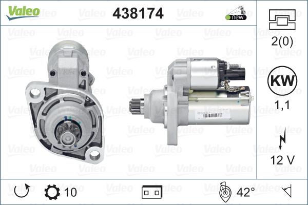 Valeo 438174 - Starteris autospares.lv