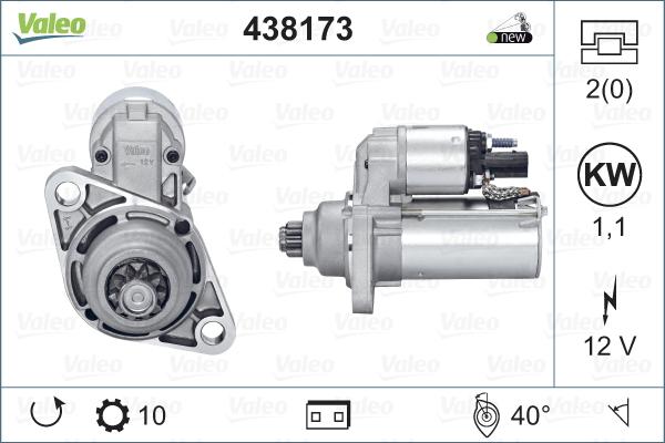 Valeo 438173 - Starteris autospares.lv