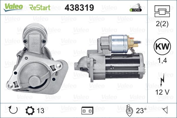 Valeo 438319 - Starteris autospares.lv