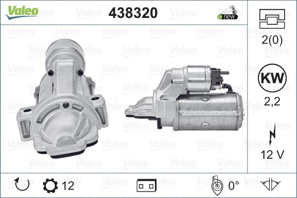 Valeo 438320 - Starteris autospares.lv