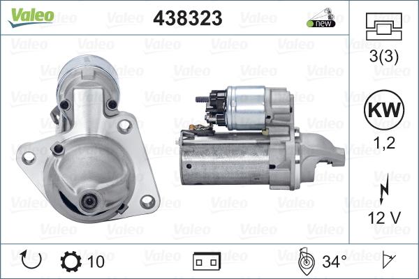 Valeo 438323 - Starteris www.autospares.lv