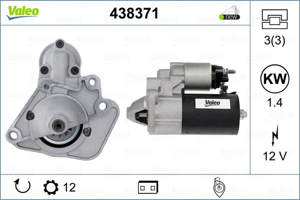 Valeo 438371 - Starteris autospares.lv