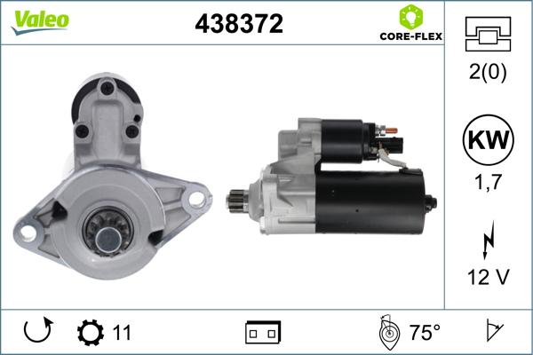 Valeo 438372 - Starteris www.autospares.lv