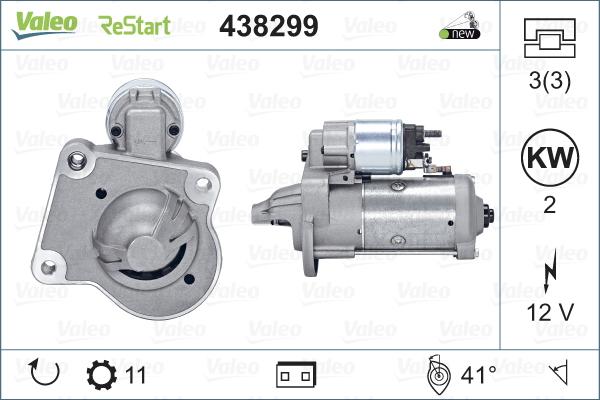 Valeo 438299 - Starteris autospares.lv