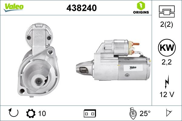 Valeo 438240 - Starteris autospares.lv