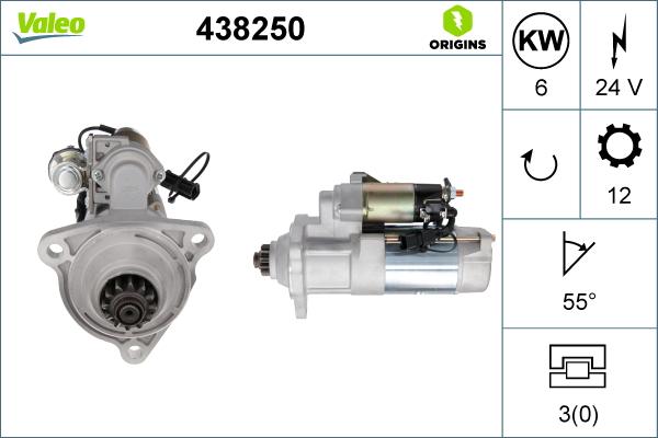 Valeo 438250 - Starteris autospares.lv