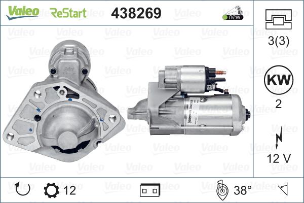 Valeo 438269 - Starteris www.autospares.lv