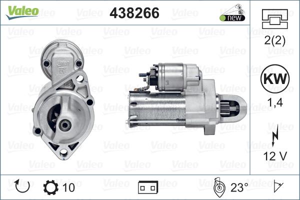 Valeo 438266 - Starteris autospares.lv