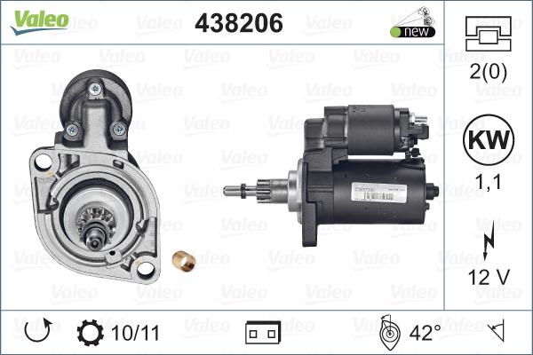 Valeo 438206 - Starteris autospares.lv