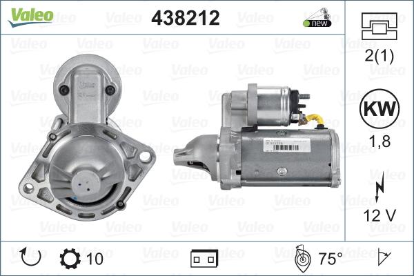 Valeo 438212 - Стартер www.autospares.lv