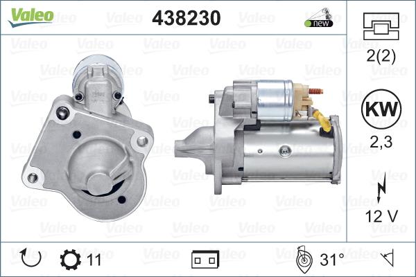 Valeo 438 230 - Starteris autospares.lv