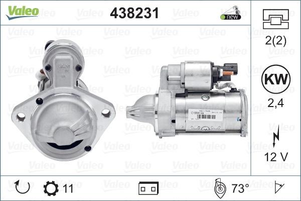 Valeo 438 231 - Стартер www.autospares.lv