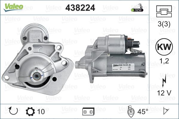 Valeo 438224 - Starteris autospares.lv