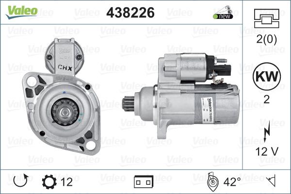 Valeo 438226 - Стартер www.autospares.lv